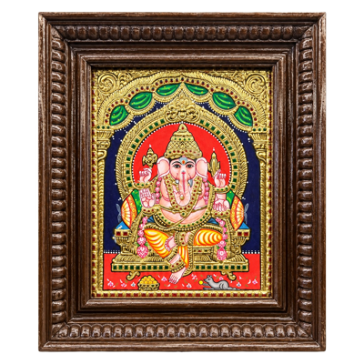 Framed-Lord-Ganesha-Tanjore-Painting-10x8