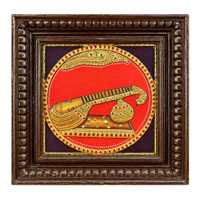 Framed-Veenai-Tanjore-Painting