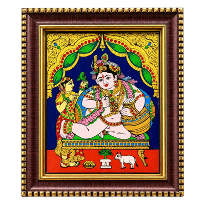 Lord-Krishna-Reverse-Glass-Painting