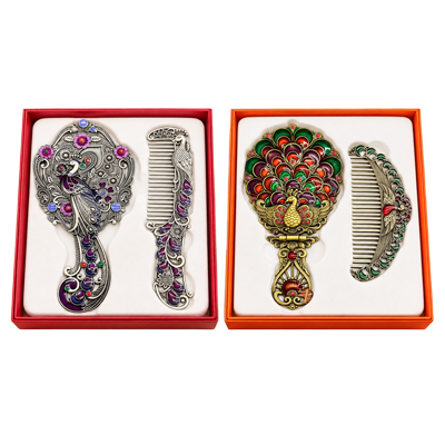 Mayura-Elegance-Peacock-Mirror-&-Comb-Sets