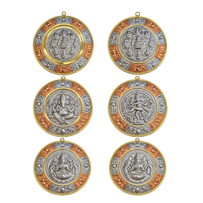 Six-embossed-deity-art-plates